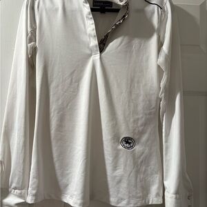 Essex white riding top size small